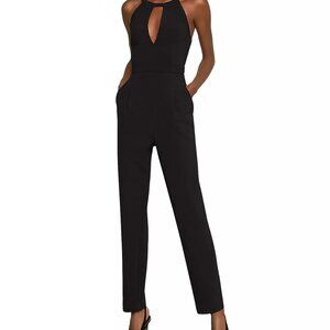 Black BCBG MAXAZRIA Hailee Open-Back Jumpsuit